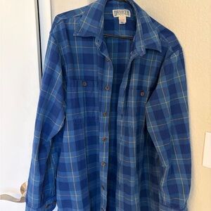 Duluth Trading Co Blue Plaid Casual Shirt